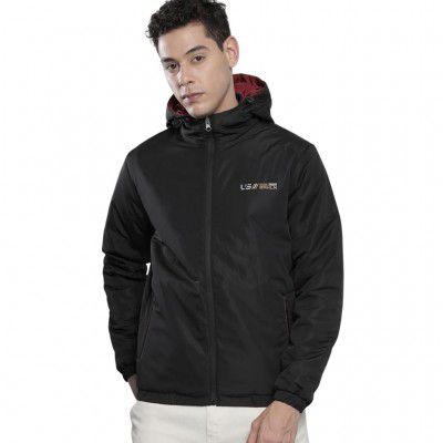 The Indian Garage Co Men Slim Fit Solid Reversible Bomber Jackets