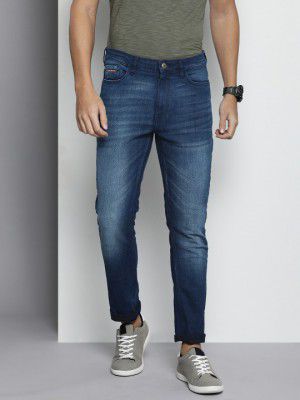 The Indian Garage Co Men Slim Fit Light Fade Stretchable Jeans