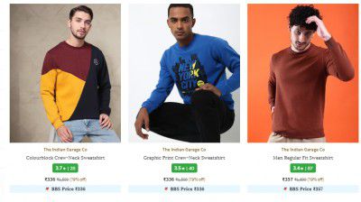 The Indian Garage Co Men Sweatshirt & Hoodies Upto 79% Off