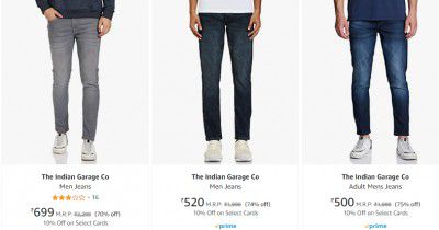 Upto 82% OFF - The Indian Garage Co Jeans | For Men's