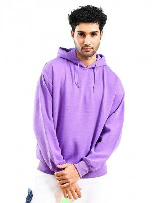 The Indian Garage Co Men's Oversized Polyester Hooded Long Sleeve Pullover Sweatshirt