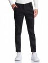 The Indian Garage Co Men's Slim Fit Mid Rise Vertical Striped Mid-Rise Chinos...