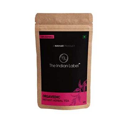 The Indian Label Orgavedic Herbal Tea 50g | Nikhar Tea | Detox Tea | Instant Tea | Organic Tea