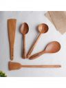 The Indus Valley Brown 5 Piece Wooden Cooking Tool Set...