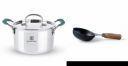 The Indus Valley Triply Stainless Steel Casserole with Steel Lid 1.4 L With Tadka Pan...