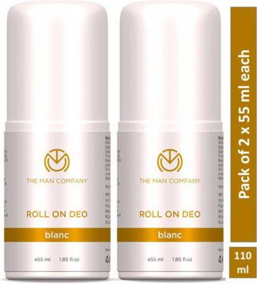 THE MAN COMPANY BLANC Antiperspirant Deo Roll On Pack of 2, 55ml each Deodorant Roll-on - For Men  (110 ml, Pack of 2)