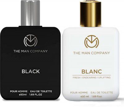 THE MAN COMPANY Blanc EDT (50ml) & Black EDT (50ml) Long Lasting Perfume Gift Set Eau de Toilette - 100 ml  (For Men)