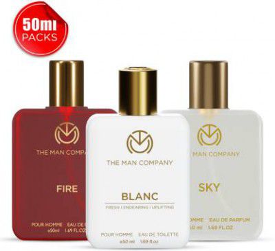 THE MAN COMPANY Blanc, Fire and Sky Perfume Combo 3 x 50ml - 150 ml  (For Men)