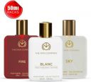 THE MAN COMPANY Blanc, Fire and Sky Perfume Combo 3 x 50ml - 150 ml  (For Men)
