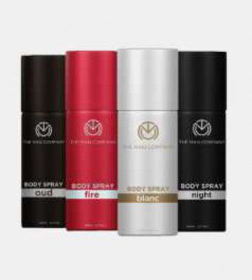 THE MAN COMPANY Blanc, Fire, Night & Oud Deodorant Set- (600 ml, Pack of 4)