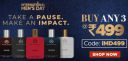 The Man Company : Buy Any 3 Men's Perfume @499 + Free Shipping...
