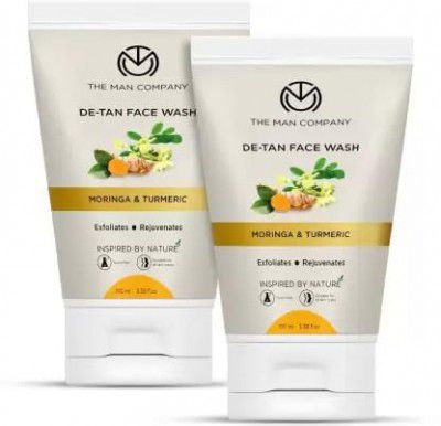 The Man Company De-Tan Face Wash Men Turmeric & Moringa l - 100ml, Pack of 2