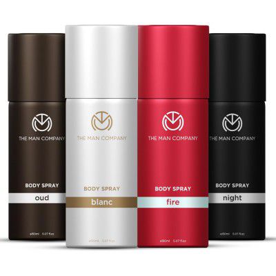 The Man Company Deodorant for Men - 150ml*4 | Blanc, Fire, Night & Oud