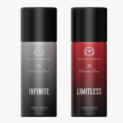 THE MAN COMPANY Infinite body spray + limitless body spray 150ml*2 - For Men Deodorant Spray - For Men  (150 ml, Pack of 2)