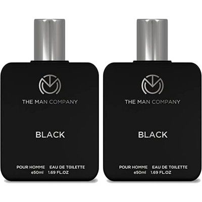 The Man Company Men Black Edt | Premium Long Lasting Fragrance Spray | Lavender Scent Liquid Perfume - 50Ml*2, 100 Millilitres