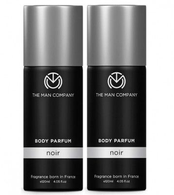 The Man Company Noir Perfume for Men | Long Lasting Fragrance | No Gas Deodorant Combo Set for Men | Luxury Premium Body Spray - 120ml * 2