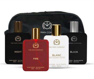 The Man Company Premium Perfume Gift Set for Man 4 X 50ml with a Travel Bag - A Gentleman's Choice | Luxury Long-Lasting Fragrance For Man 