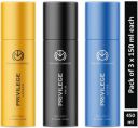 THE MAN COMPANY Privilege Active, Bold & Legend Deodorant Spray - For Men  (450 ml, Pack of 3)...