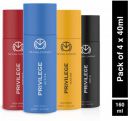 THE MAN COMPANY Privilege Deodorants Combo Pack | Premium Long Lasting Fragrance Deodorant Spray - For Men & Women  (160 ml, Pack of 4)...