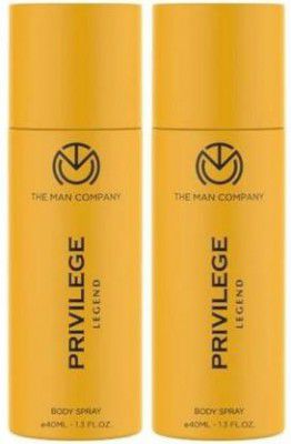 THE MAN COMPANY Privilege Legend Premium Long Lasting Deodorant Spray - For Men (80 ml, Pack of 2)