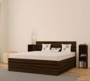 The MM Furniture store: Hunter Queen Size Bed with Box Storage and 2 Side Stands (Original Walnut_78x60)...