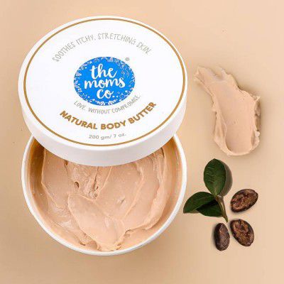 The Moms Co. Natural Body Butter with Cocoa, Shea & Buckthorn Oil for Stretch Mark & Dry Skin (200 g)
