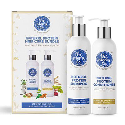 The Moms Co. Natural Protein Hair Strengthening Shampoo & Conditioner Bundle