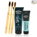 The Mouth Company Refreshing Mint Oral-Care Collection | Toothgel , Toothpaste and Bamboo Toothbrush Combo | Family Pack...