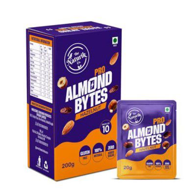 The Naturik Co Pro Almond Bytes 20g (Pack of 10) Hazelnut