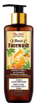 The Nile Vitamin C Face Wash - with Purified Vitamin C - For Brightening Skin Tone - No Parabens, Sulphate, Silicones & Color - 200 ML