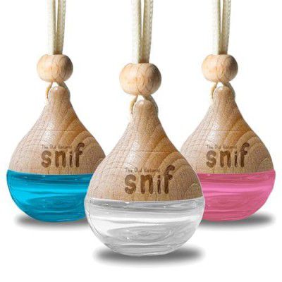The Old Natural Car Perfume with Essential Oils | Car Perfume Diffuser with Wooden Lid (Pack of 3)