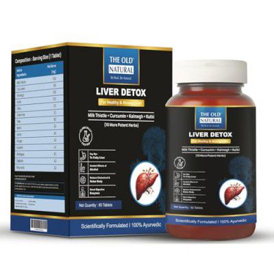 The Old Natural Liver Detox | 14 Ayurvedic Herbs with Kalmegh, Milk Thistle & Bhui Amla | Supports Liver Repair, Alcohol Detox, Digestion & Fat Metabolism - 60 Tablets