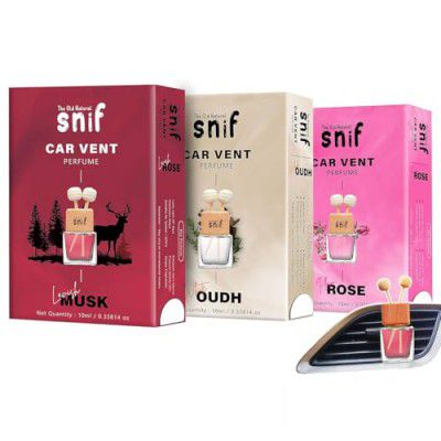The Old Natural Premium Car Vent Perfume - 10ml | Long-Lasting Oudh Car Air Freshener | Luxury Car Fragrance (Combo)