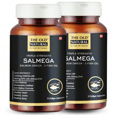 The Old Natural Salmega Triple Strength Salmon Omega-3 Fish Oil 1800Mg, 60 Softgels