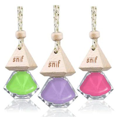 The Old Natural Snif Diamond Hanging Car Perfume Combo Pack | Combo - Pack of 3 (Jazzy Jasmine, Romantic Rose and Lavender Love)