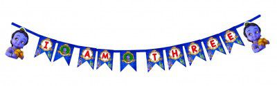 The Party Shoppy Little Krishna Theme I am Three Banner