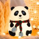 The Purple Tree Cute Panda Night Light for Kids- Rechargeable Silicone LED Lamp,...
