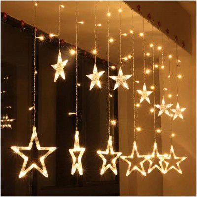 The Purple Tree Decorative Star Curtain LED Lights for Christmas