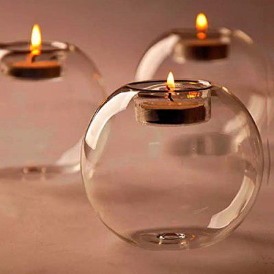 The Purple Tree Glass Orb Tealight Candle Holders 
