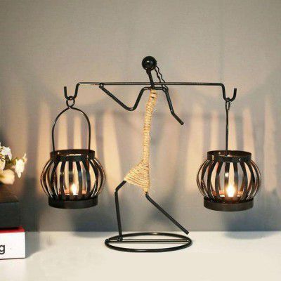 The Purple Tree Tribal Art Candle Holder