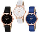 The Shopoholic Analog Black White Blue Dial Combo Ladies Watches Watch for Womens and Girls Pack of 3...