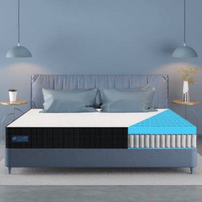The Sleep Company SmartGRID Luxe Hybrid 2 inch Single Pocket Spring Mattress (Vacuum Packed L x W: 2 inch x 2 inch)