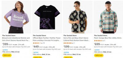 The Souled Store Mens Clothing at Minimum 70% OFF