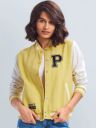 The Souled Store Women Yellow dusky citron Bomber with Patchwork Jacket...