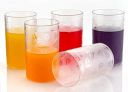 THE SR BRAND Plastic Unbreakable Water,Juice, Drinking Glass Set Glass Set (250 Ml, Glass) Glass Set (Blur Transparent Diamond Triangles, 6)...