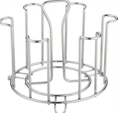 THE SR BRAND Stainless Steel Glass ?Countertop Stand/Glass Stand/Glass Holder for Kitchen Dining 