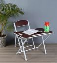 The Tickle Toe Foldable Study Table and Chair Set for Kids Boy and Girl 59L x 39W x 44H cm; Chair: 28L x 28W x 54H cm (Brown)...
