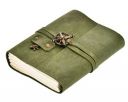 The Vintage Journal Premium Leather Diary With Metal Key Closure And 100% Recycled Handmade Paper (Green)...