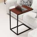 The Wall Laptop Desk (40x60x70cm) (Black Frame, Walnut Wood)...