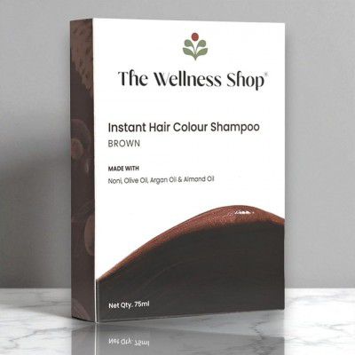 The Wellness Shop Instant Brown Hair Color Shampoo + Conditioner (75ml)